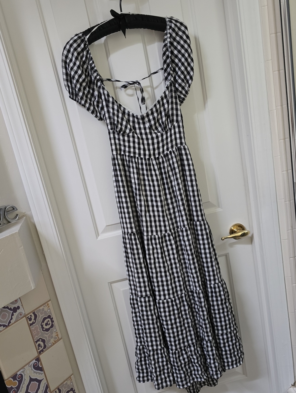 Black and White Gingham Dress